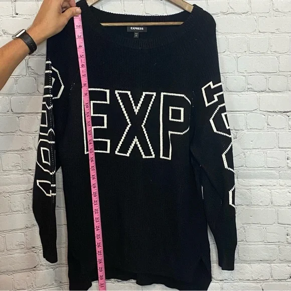 Express black and white logo sweater - Picture 7 of 7